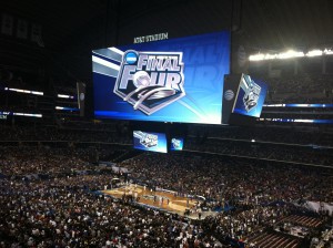 Inside of Jerry World. Yeah, that screen is big. 