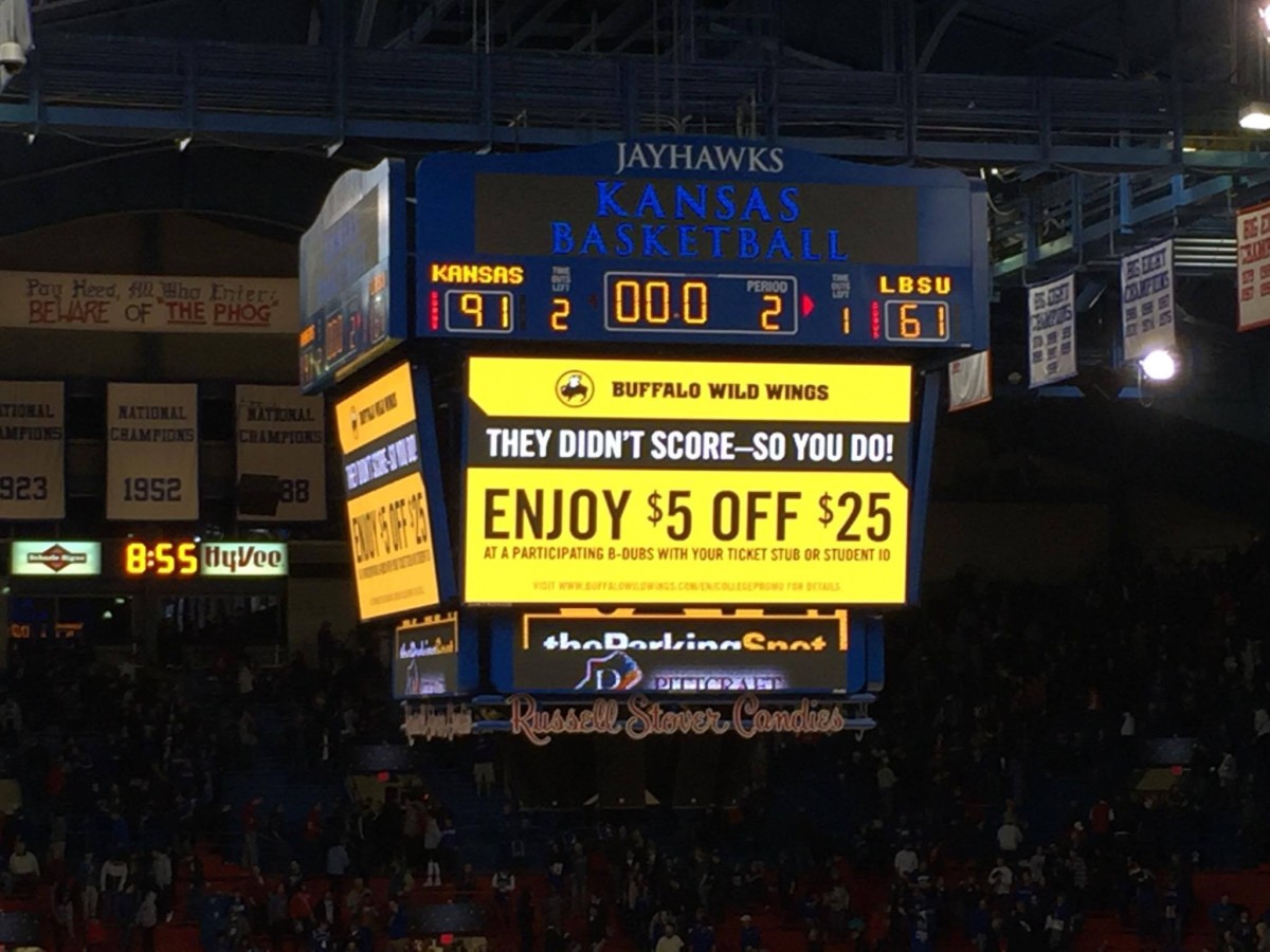 Kansas defeated Long Beach State 91-61 on November 29 in Allen Fieldhouse. Photo by Ryan Landreth.