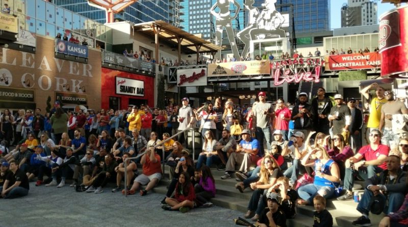 Fans take in the Showdown for Relief in Kansas City's Power & Light district. Photo by Joshua